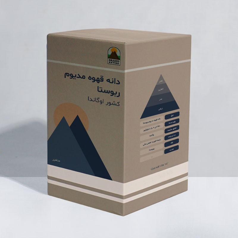 بسته دانه قهوه اوگاندا مدیوم ربوستا فروشگاه گرند نیچر